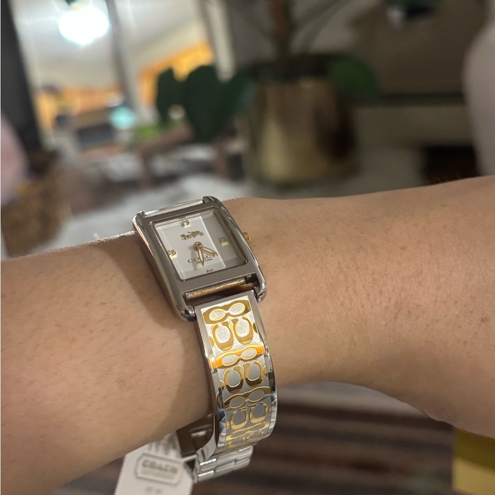 Coach Two-Tone Rectangular Watch - Picture 6 of 7